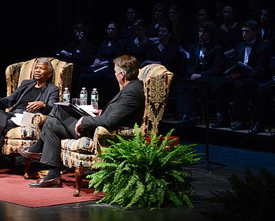 A civil rights icon and a young novelist reflect on their journeys for Susquehanna's Martin Luther King Jr. commemoration.