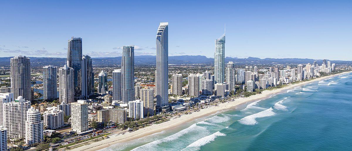 Aerial view of Gold Coast, Queensland, Australia